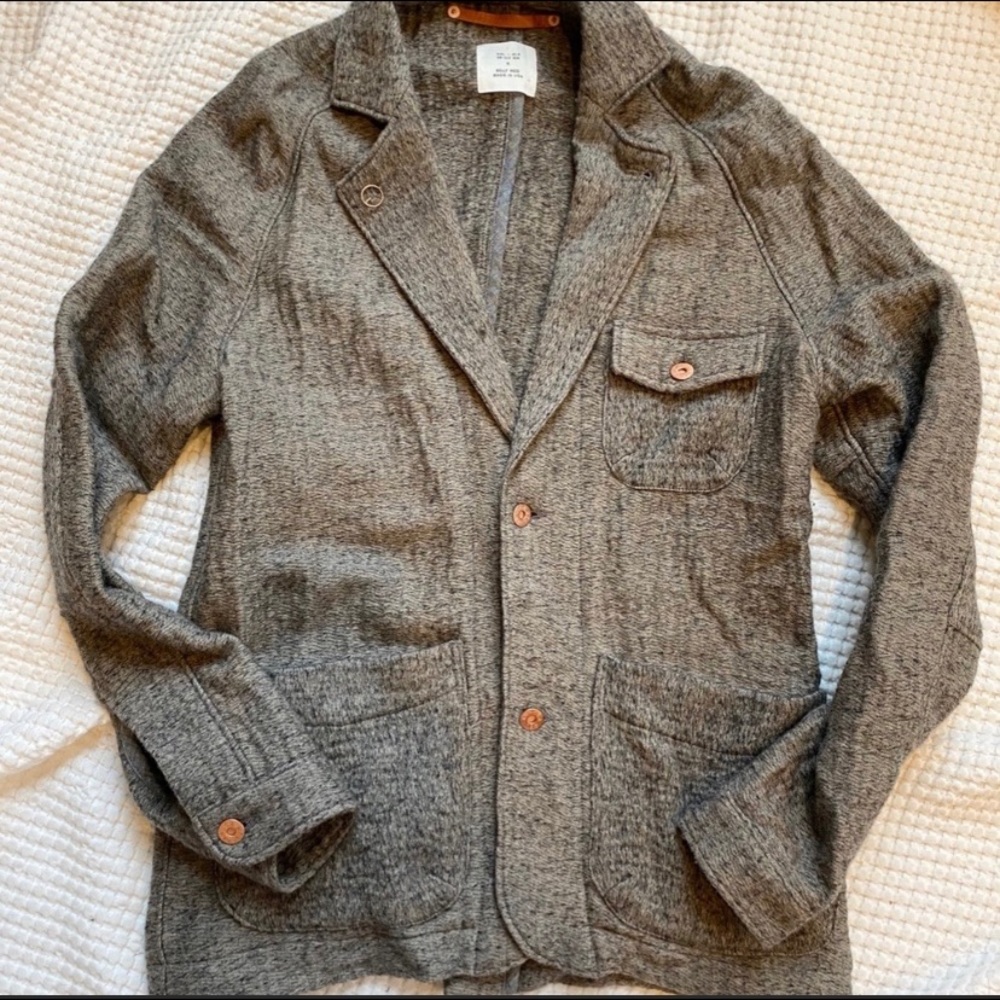 Billy Reid Gray Wool and Cotton Jacket